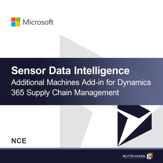 Doplňkový modul Sensor Data Intelligence pro další stroje pro Dynamics 365 Supply Chain Management (NCE)
