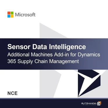 Doplňkový modul Sensor Data Intelligence pro další stroje pro Dynamics 365 Supply Chain Management (NCE)